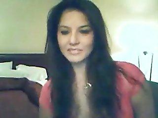 brunette on webcam