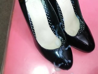 Cumming black patent Fiore heels