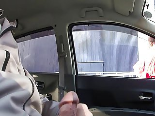 dick flash in car 1