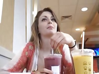 Horny girl at McDonalds