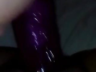 girlfriend fucking her tight pussy with dildo