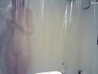 Super Sexy Blonde taking a shower-Spy Cam Clip