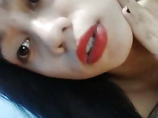 My Filipina showing her tongue